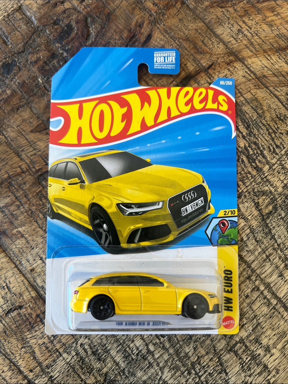 Hot Wheels Yellow Audi RS6 Die-Cast Toy Car
